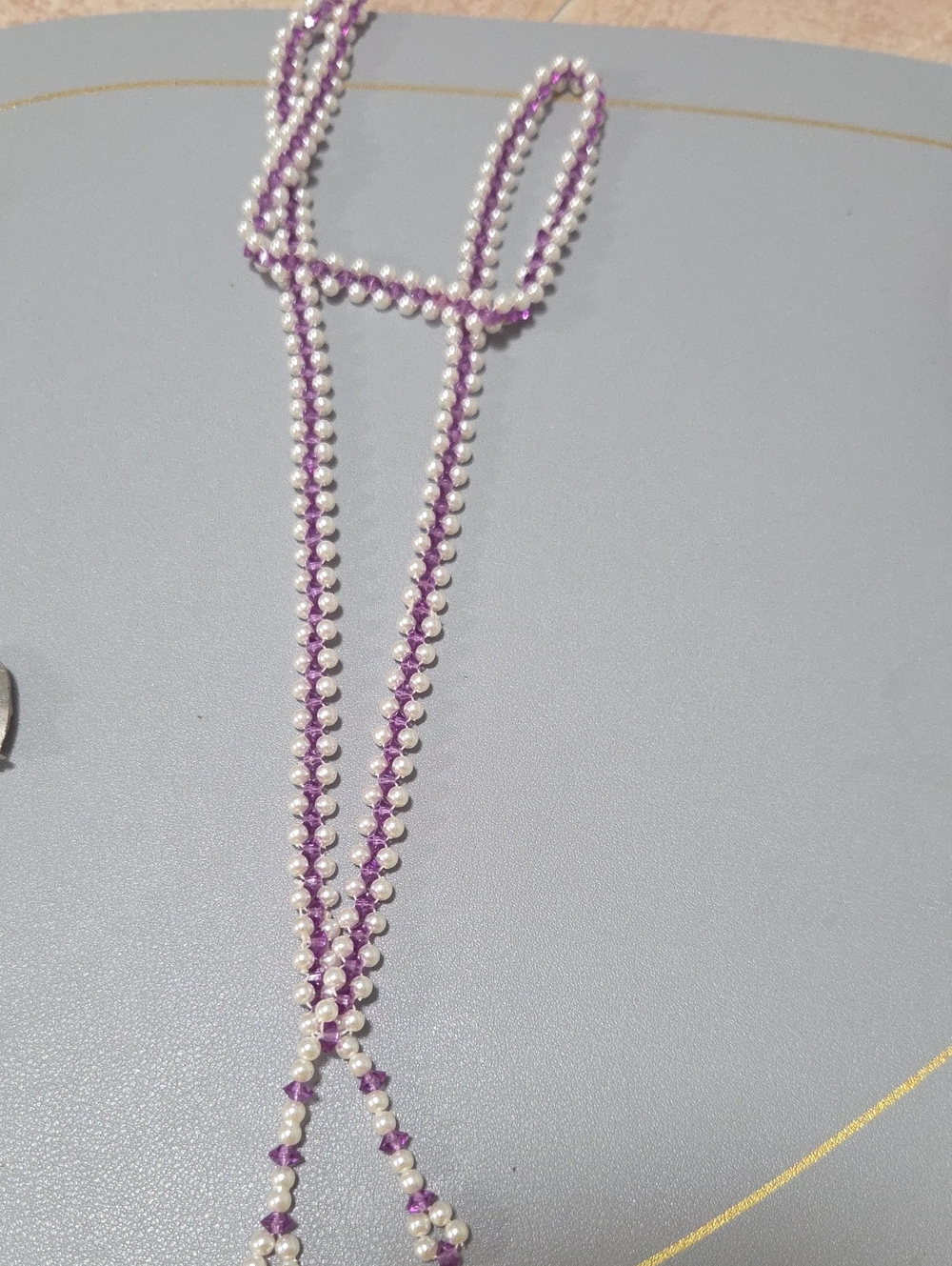 Pearl and Purple Bead Strand Necklace - Women Jewelry - Picture 1 of 5